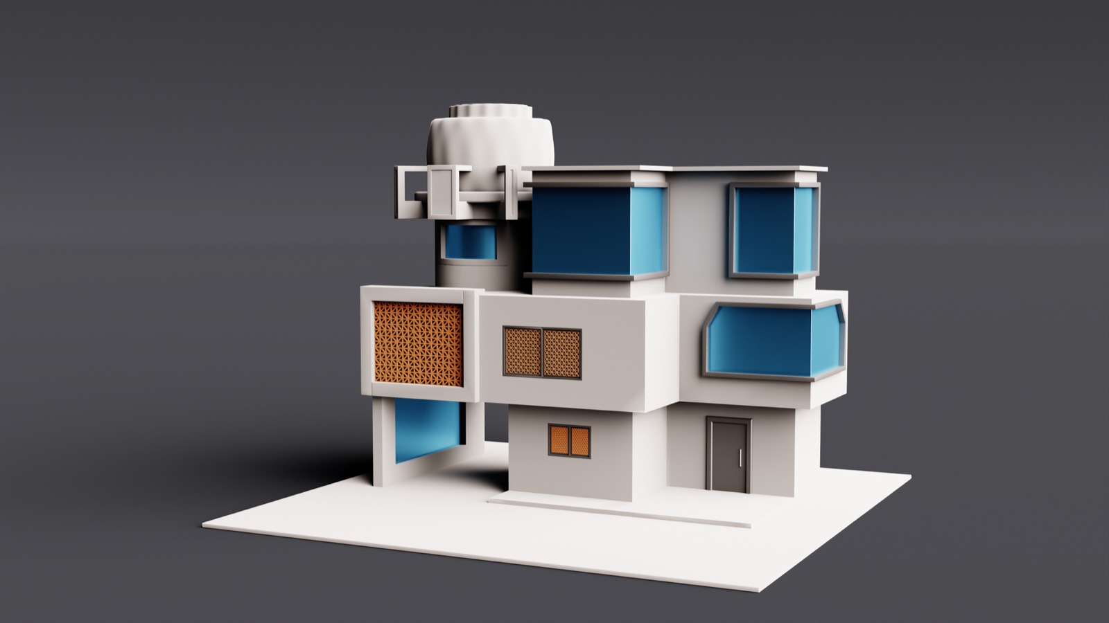 Rendu en nuage de points d'un appartement scanné en 3D